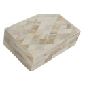 Jewelry box Home ESPRIT Bone Mango wood 18 x 13 x 7,7 cm (2 Pieces)