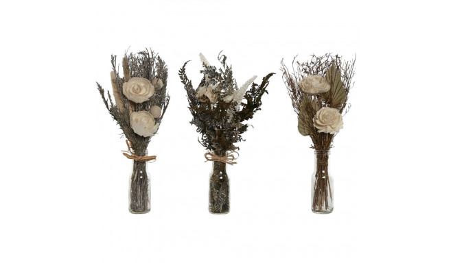 Decorative Plant Home ESPRIT Crystal Flower 11 x 11 x 40 cm (3 Units)