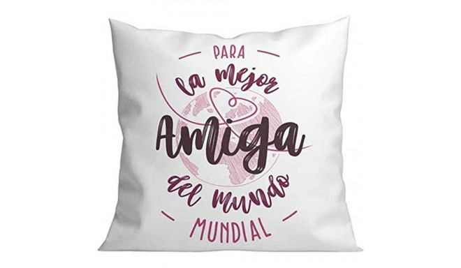 Cushion Roymart PARA LA MEJOR AMIGA DEL MUNDO White Pink 40 x 40 cm