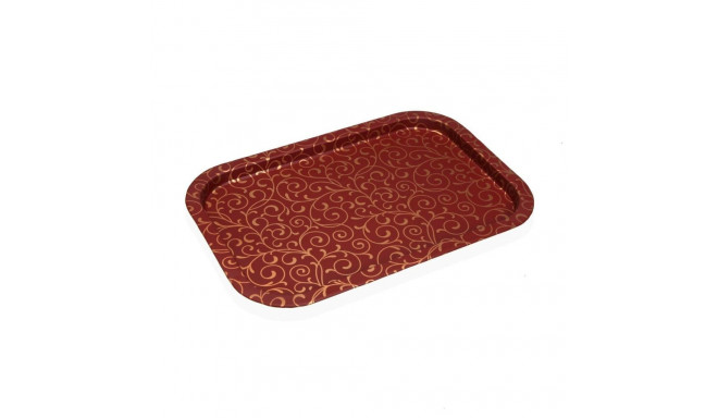 Tray Versa Serpentine Red Metal 32 x 1,5 x 34 cm