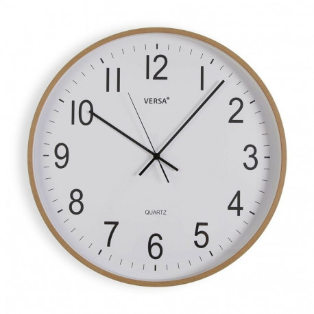 Wall Clock Versa Plastic Quartz MDF Wood 5,2 x 50 x 50 cm