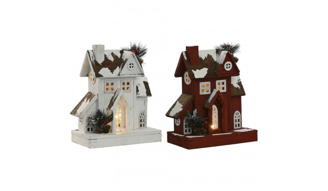 Christmas bauble Home ESPRIT White Red 26 x 14 x 32 cm (2 Units)