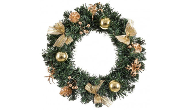 Advent wreathe Gold Green PVC Pineapples 40 x 40 x 7 cm