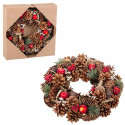 Advent wreathe Multicolour Natural Plastic Foam Pineapples 36 x 9 x 36 cm