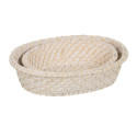 Tray White Bamboo Rattan 29 x 22 x 7 cm (2 Units)