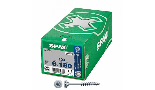 Box of screws SPAX Wirox T30 Flat head 6 x 180 mm 100 Units