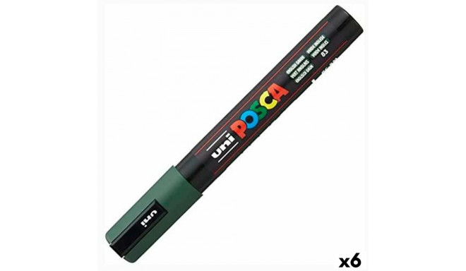 Acrylic paint marker POSCA PC-5M Dark green 1,8-2,5 mm (6 Units)