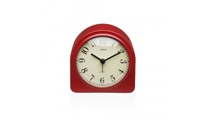 Table clock Versa Luxa Red Plastic 5,8 x 10 x 10 cm