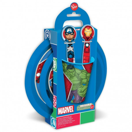Laste lauanõude komplekt The Avengers CZ11309 Plastmass (5 Tükid)