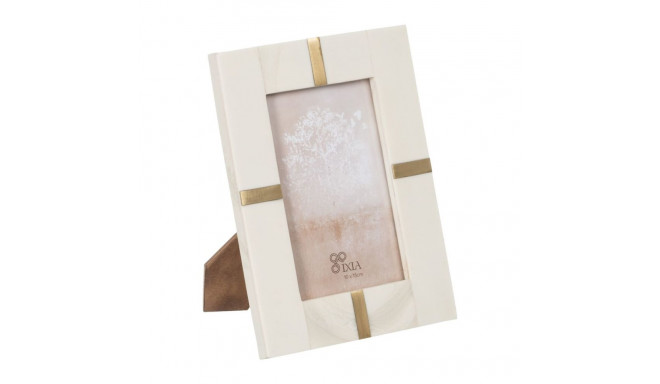 Photo frame Cream Golden Resin Copper 10 x 15 cm 15 x 1,5 x 20 cm