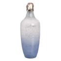 Bottle Blue Silver Resin Crystal 16 x 16 x 44 cm Decorative