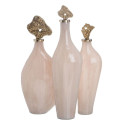 Bottle Cream Golden Aluminium Crystal 15 x 12 x 56 cm Decorative