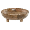 Lauakaunistus Home ESPRIT Naturaalne Mangopuit Koloniaalne 25 x 25 x 9 cm