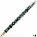 Pliiats Kustutuskummiga Faber-Castell 9000 B Kuusnurkne B (3 Ühikut)
