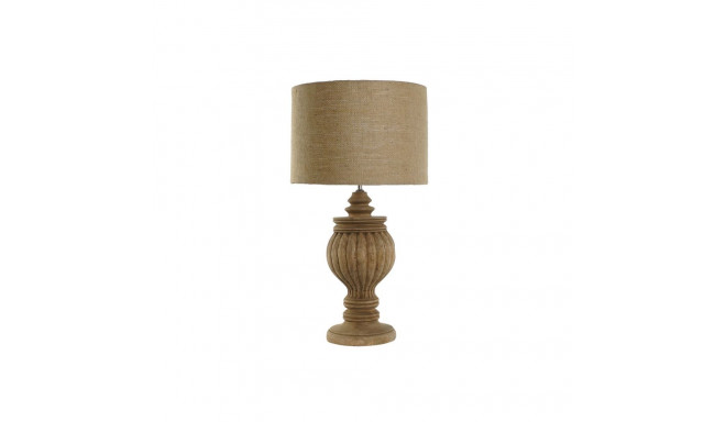 Desk lamp Home ESPRIT Natural Jute Wood 50 W 220 V 41 x 41 x 76 cm