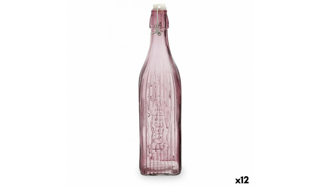 Bottle Quid Viba Pink Glass 1 L (12 Units)