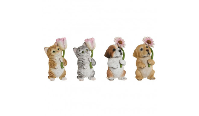 Decorative Figure Home ESPRIT Multicolour animals 10,5 X 9 X 18,5 cm (4 Units)