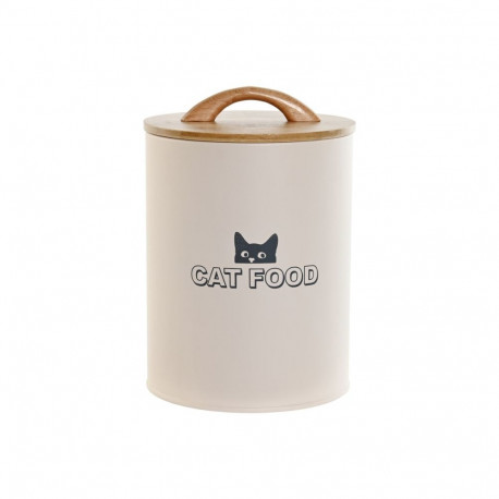 Pet food jar Home ESPRIT Beige Natural 2,5 L
