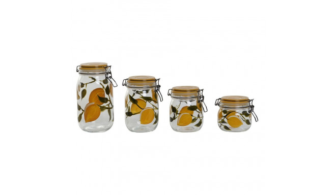 4 caurules Home ESPRIT Dzeltens Stikls Dzelzs 1,5 L 4 Daudzums