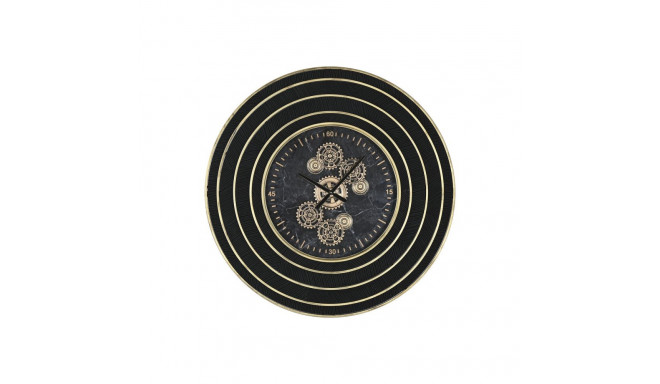 Wall Clock Home ESPRIT Black Golden Metal Crystal 108 X 8,5 X 108 cm