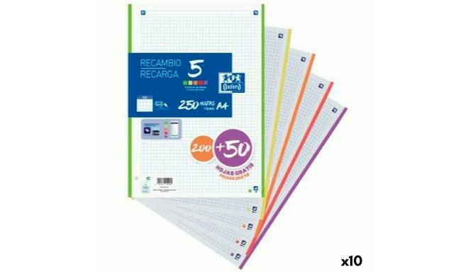 Replacement Oxford Multicolour A4 250 Sheets (10 Units)