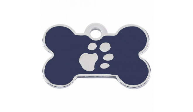 Identification plate for collar Imarc Bone Blue Silver