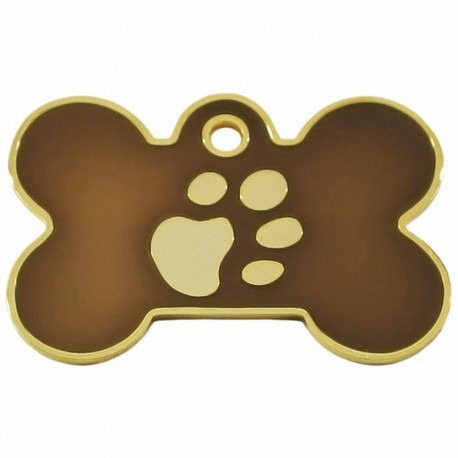 Identification plate for collar Imarc Bone Brown Golden