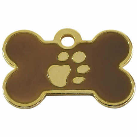 Identification plate for collar Imarc Bone Brown Golden