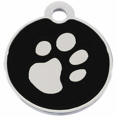 Identification plate for collar Imarc Circle Black Silver