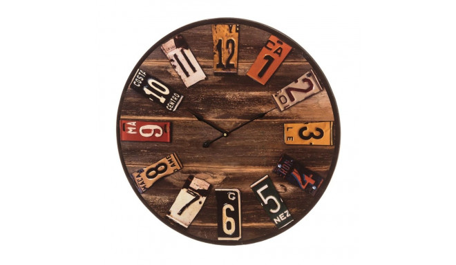 Wall Clock Multicolour MDF Wood 60 x 4,5 x 60 cm