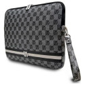 Pokrowiec na laptopa DKNY Sleeve Checkered Pattern Printed Stripes 14" - czarny