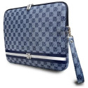 Pokrowiec na laptopa DKNY Sleeve Checkered Pattern Printed Stripes 14" - niebieski