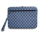 Pokrowiec na laptopa DKNY Sleeve Checkered Pattern Printed Stripes 14" - niebieski