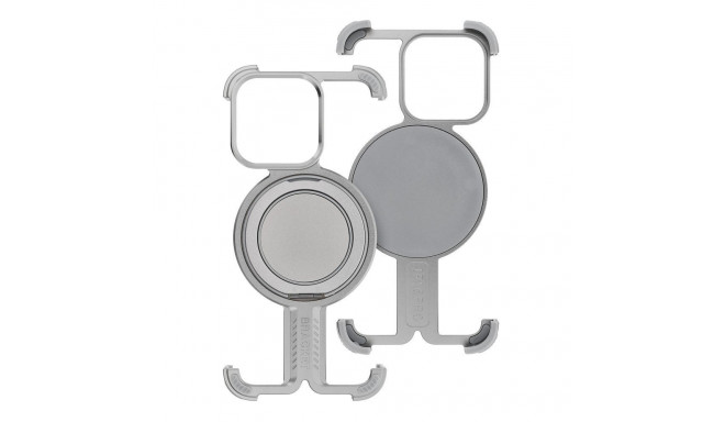 Case TITANIUM Bracket compatible with MagSafe for IPHONE 16 PLUS silver