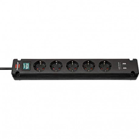 Brennenstuhl Bremounta power extension 3 m 5 AC outlet(s) Indoor Black