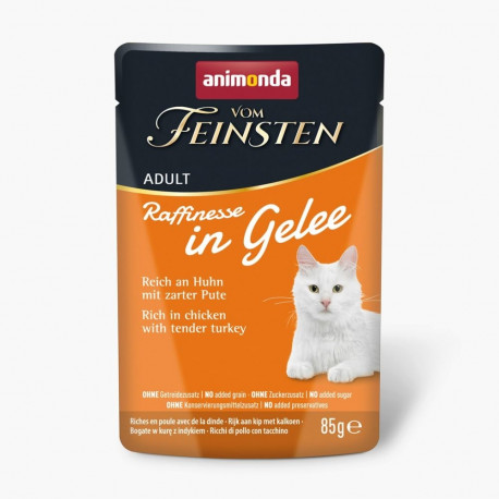 ANIMONDA Vom Feinsten Adult Raffinesse in Jelly rich in Chicken with Turkey - wet food for cats - 85