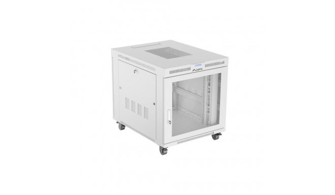 FLOOR STANDING RACK CABINET 19" 15U 800X1000 GREY PERFORATED LCD DOOR LANBERG (FLAT PACK)