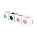 Allocacoc extension cord 5-pesa PowerCube Extended, green/white