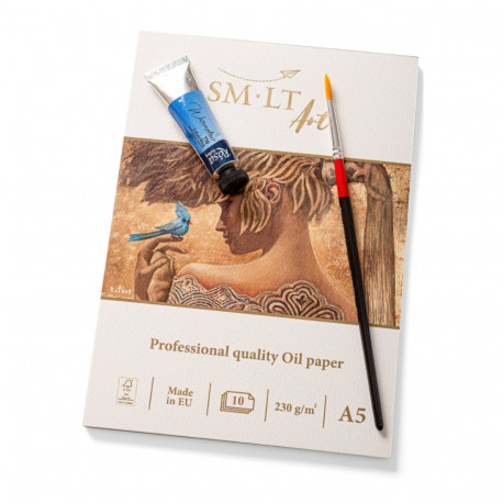 Joonistuspaber õlivärvidele SMLT A3 230g naturaalne valge 10 lehte