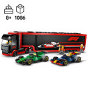 LEGO City F1 veok RB20 ja AMR24 F1 autodega