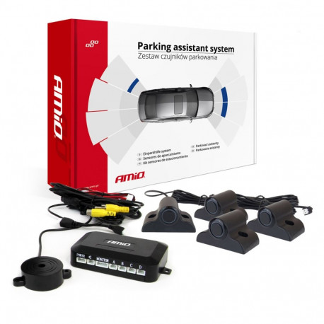 Zestaw czujników kaamera alla ja lcd-ekraaniga veokile 19mm amio-04073