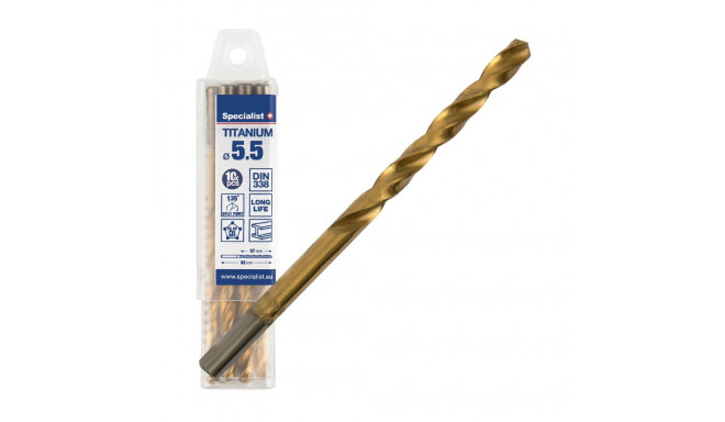 SPECIALIST+ metal drill TITAN, 5.5 mm, 10 pcs.