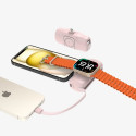 Wozinsky WF16-YLS 5000mAh 15W Lightning Mini Power Bank with Built-in USB-C Cable and Apple Watch Ch