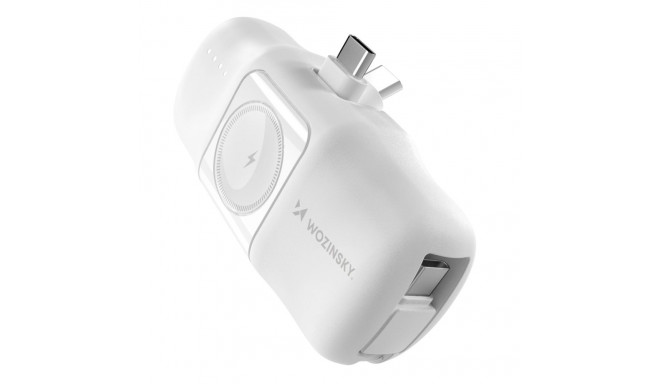 Wozinsky WF16-YCS 5000mAh 15W USB-C Mini Power Bank with Built-in USB-C Cable and Apple Watch Charge