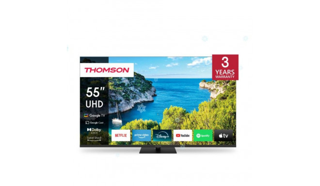 TV Set|THOMSON|55"|4K/Smart|3840x2160|Wireless LAN|Bluetooth|Google TV|Black|55UG5C14