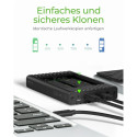 "ICY BOX IB-2817MCL-C31 Externes USB-C 3.2 Gehäuse für 2x M.2 NVMe SSD mit Klonfunktion"