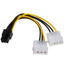 Adapter koos kaabliga Akyga AK-CA-13 2x Molex (m) | PCI-E 6 pin (m) 15cm