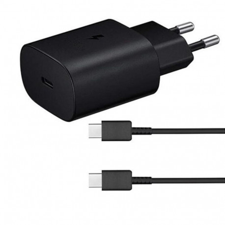 EP-TA800EBE + EP-DA705BBE Samsung 25W Travel Charger + USB-C|USB-C Data Cable Black (OEM)