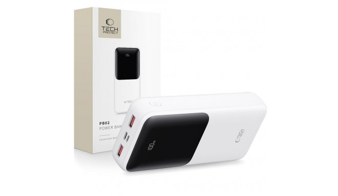 TECH-PROTECT PB02 POWER BANK 20000MAH 22.5W WHITE