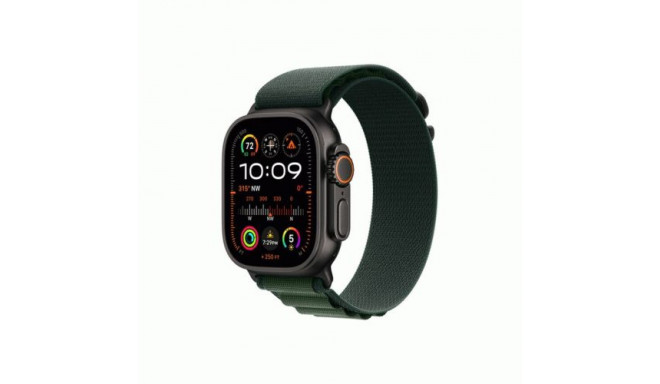 Apple Watch Ultra 2 GPS + Cellular 49mm Titanium Black Case with Dark Green Alpine Loop Large EU MX4